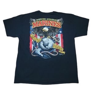 United States Marines Navy Eagle 2008 Size XXL Black T-Shirt